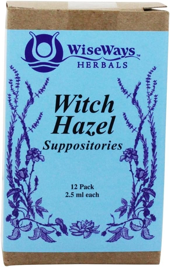 WiseWays Herbals Witch Hazel Suppositories 12 Count