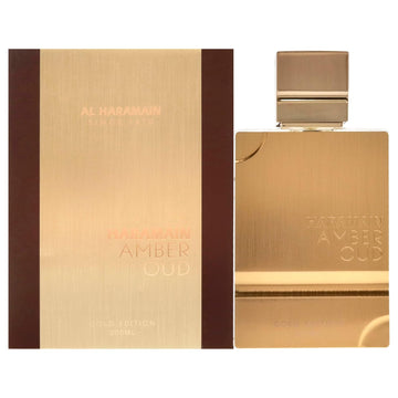 Al Haramain Amber Oud Gold Edition - Arabian Perfume For Women And Men - Eau De Parfum Spray With Notes Of Bergamot, Melon, Pineapple, Amber, Woody Accord, And Musk - 6.7 Oz