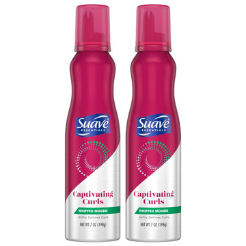 Suave Whipped Mousse - Captivating Curls For Wavy And Curly Hair, Anti-Frizz Styling Product For Flexible, Crunch-Free Styles, 7 Oz (Pack Of 2)