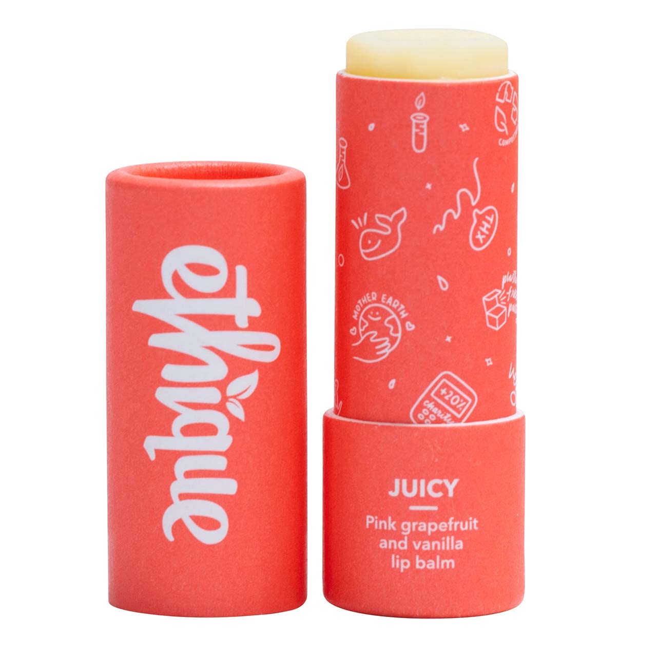 Ethique Juicy Nourishing Lip Balm - Plastic-Free, Vegan, Cruelty-Free, Eco-Friendly, 0.32 oz (Pack of 1)