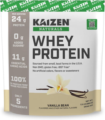Whey Protein | Chocolate | 24G Protein | Grass Fed | No Artificial Ingredients | 6 Ingredients | Satisfy Hunger | See The Test Results | No Added Sugar | Gluten Free | Non Gmo | 1.5Lb | 20 Servings