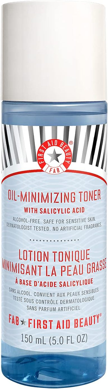 First Aid Beauty Oil-Minimizing Toner With Salicylic Acid – Controls Oil And Shine – Alcohol Free, Vegan, Cruelty Free – 5 Oz