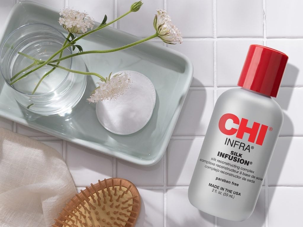 Chi Silk Infusion | Leave-In Reconstructing Hair Serum | Hair Oil For Hair Repair Treatment | Heat Protectant Against Damage | Anti Frizz Hair Products | Hair Care Products | For All Hair Types, 15Ml
