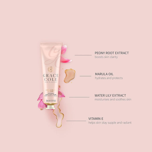 Grace Cole Wild Fig & Pink Cedar Fragrance - Moisturising Hand And Nail Cream 30Ml - Essential Oils - Vegan And Cruelty Free, No Sls Or Parabens - Made In England