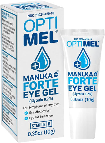 Optimel Manuka Honey Forte Eye Gel 10G - Dry Eye Treatment & Relief Eyelid Gel - Blepharitis, Corneal