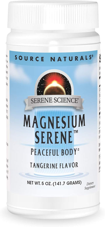 Source Naturals Serene Science Magnesium Serene, Peaceful Body*, Tangerine Flavored - 5 Ounce Powder