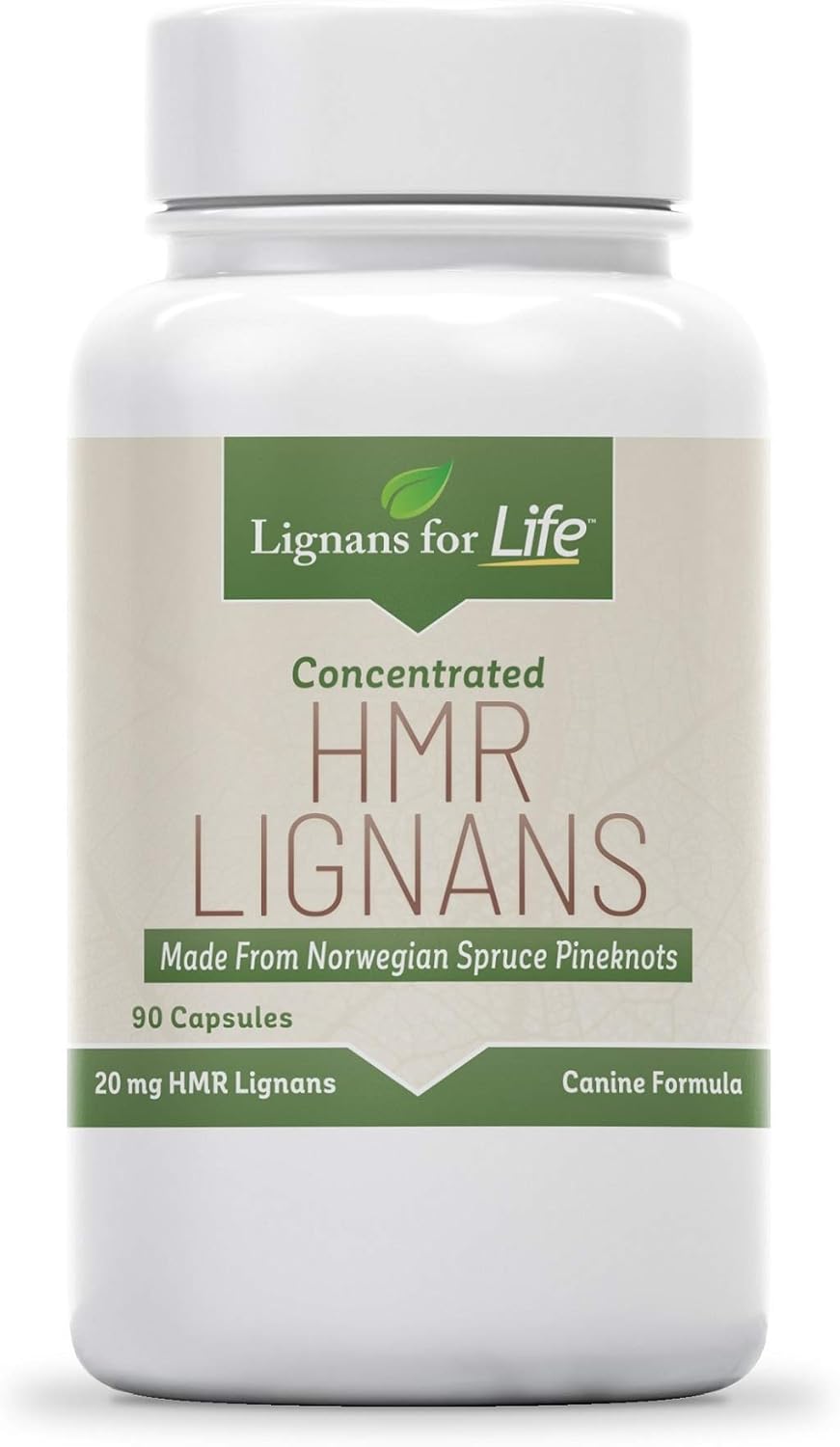 Lignans For Life Hmr Lignans For Dogs 20Mg - 90 Capsules - Vitamin For Healthy Pet | Natural Dog Multivitamin | Dog Wellness Supplement | Dog Nutritional Supplement | Overall Health W/Phytonutrients