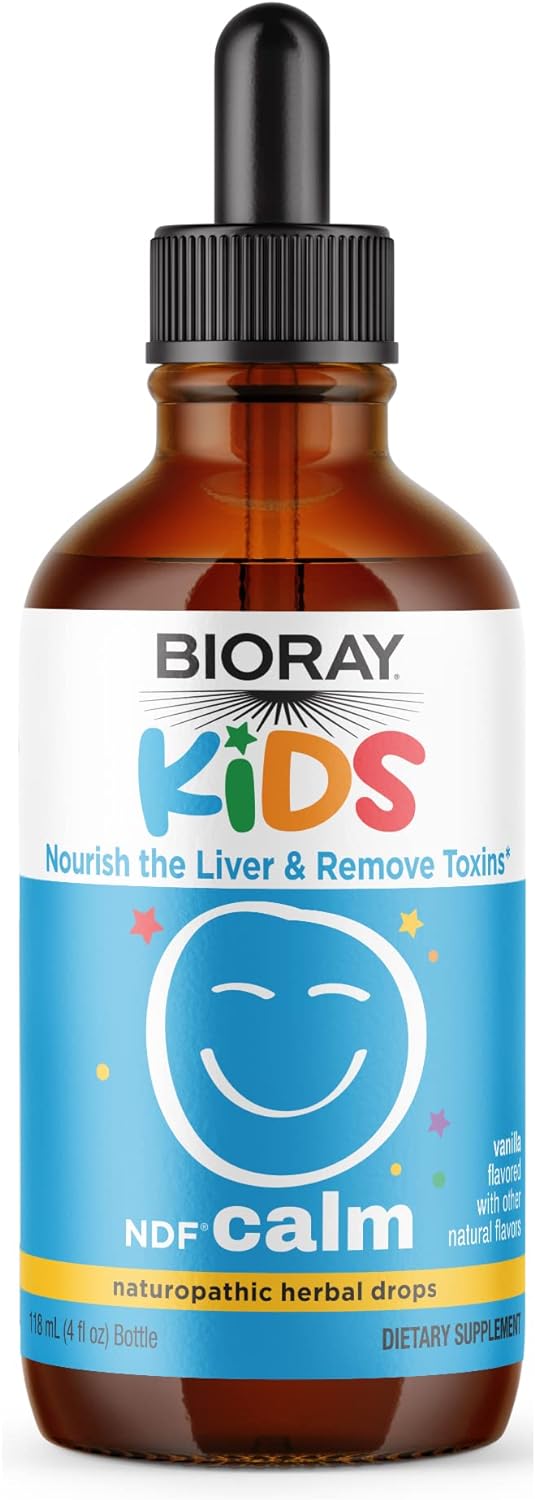Bioray Kids Ndf Calm, Vanilla - 2 Fl Oz - Nourish The Liver & Remove Toxins - Non-Gmo, Vegan, Gluten Free - 1-2 Month Supply : Health & Household