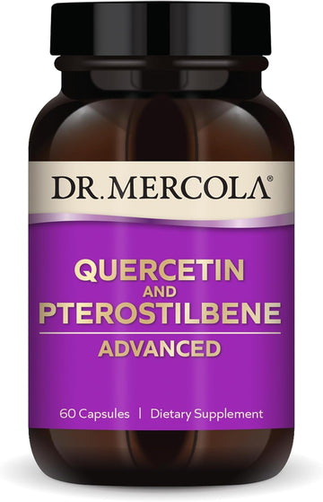 Dr. Mercola Quercetin And Pterostilbene Advanced, 30 Servings (60 Capsules), Dietary Supplement, Supports Lung And Immune Health, Non Gmo