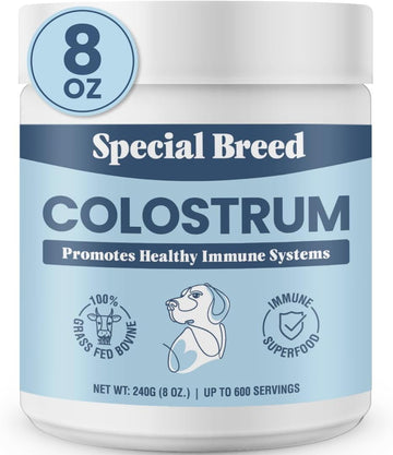 Special Breed Bovine Colostrum For Dogs And Cats, Immune Support Supplement For Allergy And Itch Relief, Grass Fed Colostrum Powder (240 Grams)