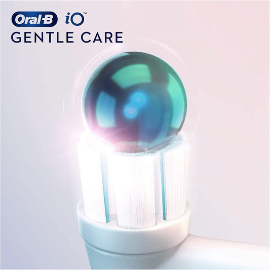 Oral-B Io Ultimate Clean Electric Toothbrush Head, Twisted & Angled Bristles For Deeper Plaque Removal, Pack Of 2 Toothbrush Heads, Black