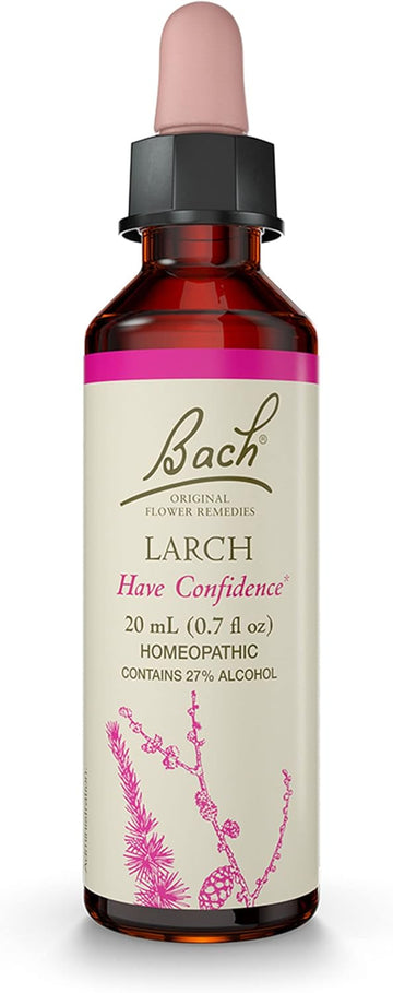 Bach Original Flower Remedies – Larch for Confidence – Natural Homeopathic Flower Essence – Vegan – 20ml Dropper