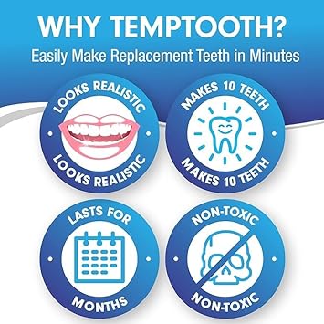 Temptooth #1 Seller Trusted Patented Temporary Tooth Replacement Product