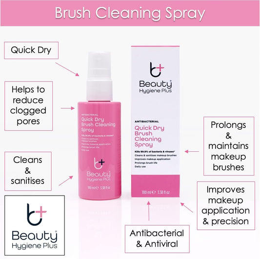 Beauty Hygiene Plus Makeup Brush Cleaner Spray Quick Dry Antibacterial & Antiviral 50Ml