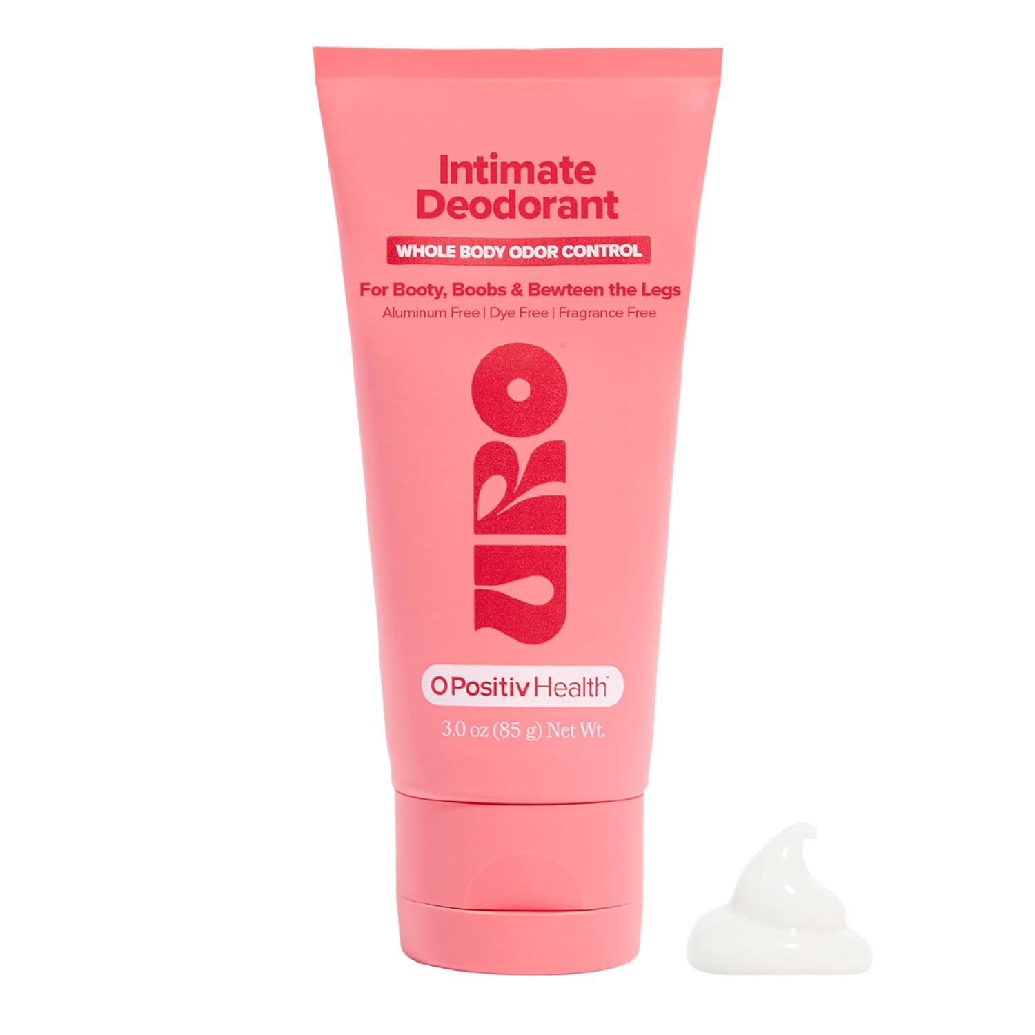 Uro Intimate Whole Body Deodorant Cream – Dermatologist Tested, Safe For Sensitive Skin, Aluminum Free, Unscented, Dries Clear – Odor Control, Moisture Control, Anti-Chafing – 3 Oz Tube