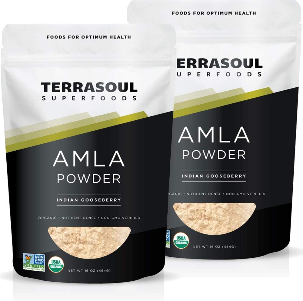 Terrasoul Superfoods Organic Amla Berry Powder (Amalaki), 2 Lbs - Rich In Antioxidant Vitamin C | Supports Immunity