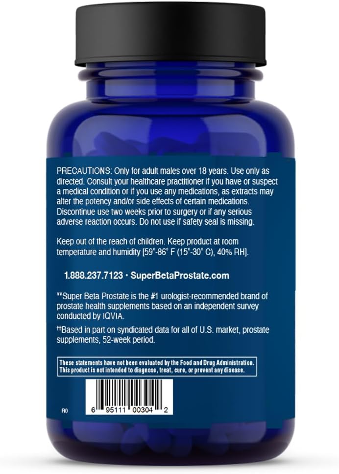 Super Beta Prostate Max - Advanced Saw Palmetto Prostate Support Supplement For Men'S Health, 60Ct : Health & Household