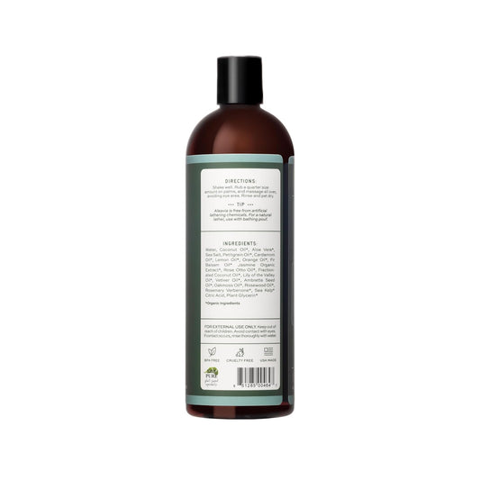 Aleavia Coastal Woodlands Mens Body Cleanse – Organic & All-Natural Prebiotic Body Wash For Men, Woodsy Notes Scented With 13 Essential Oils, – Nourish Your Skin Microbiome – 16 Oz
