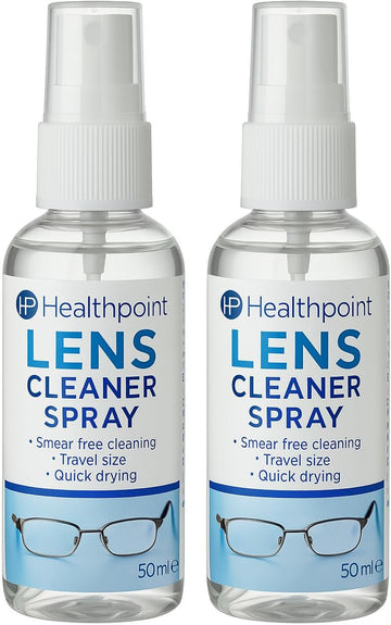 Healthpoint Lens Cleaning Spray - Ultimate Glasses Cleaner Spray For Crystal Clear Vision - Versatile Screen Cleaner Spray For Monitors, Tvs & Devices - Efficient Glass Cleaner 2 Pack + Cheeroo Magnet