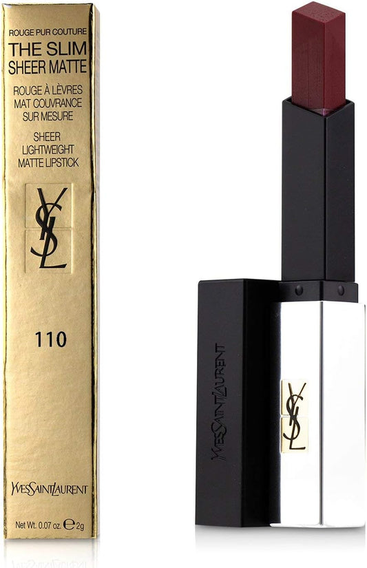 Yves Saint Laurent Rrouge Pur Couture The Slim Sheer Matte N°104 - Fuchsia Intime, 10 G