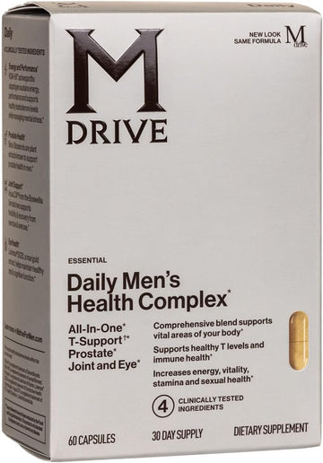 Mdrive Classic Testosterone Booster For Men, Support Healthy Prostate, Eyes, Joint, Energy, Stress Relief, Ksm-66 Ashwagandha, Beta-Sitosterols, 60Ct