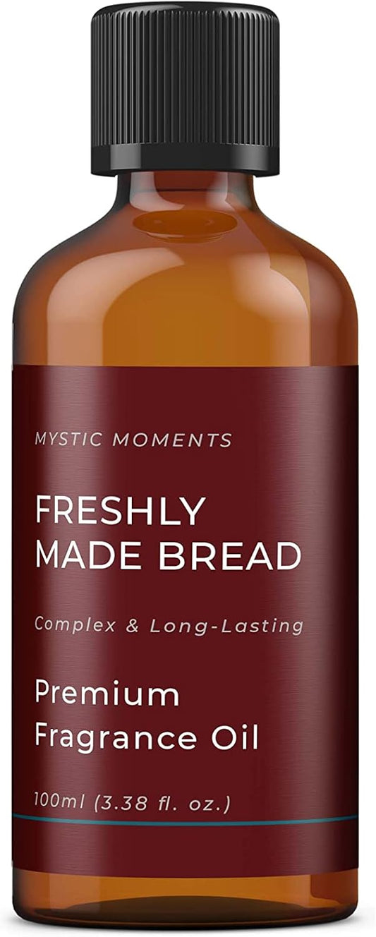 Mystic Moments | Freshly Made Bread Fragrance Oil - 100ml - Perfect for Soaps, Candles, Bath Bombs, Oil Burners, Diffusers and Skin & Hair Care Items
