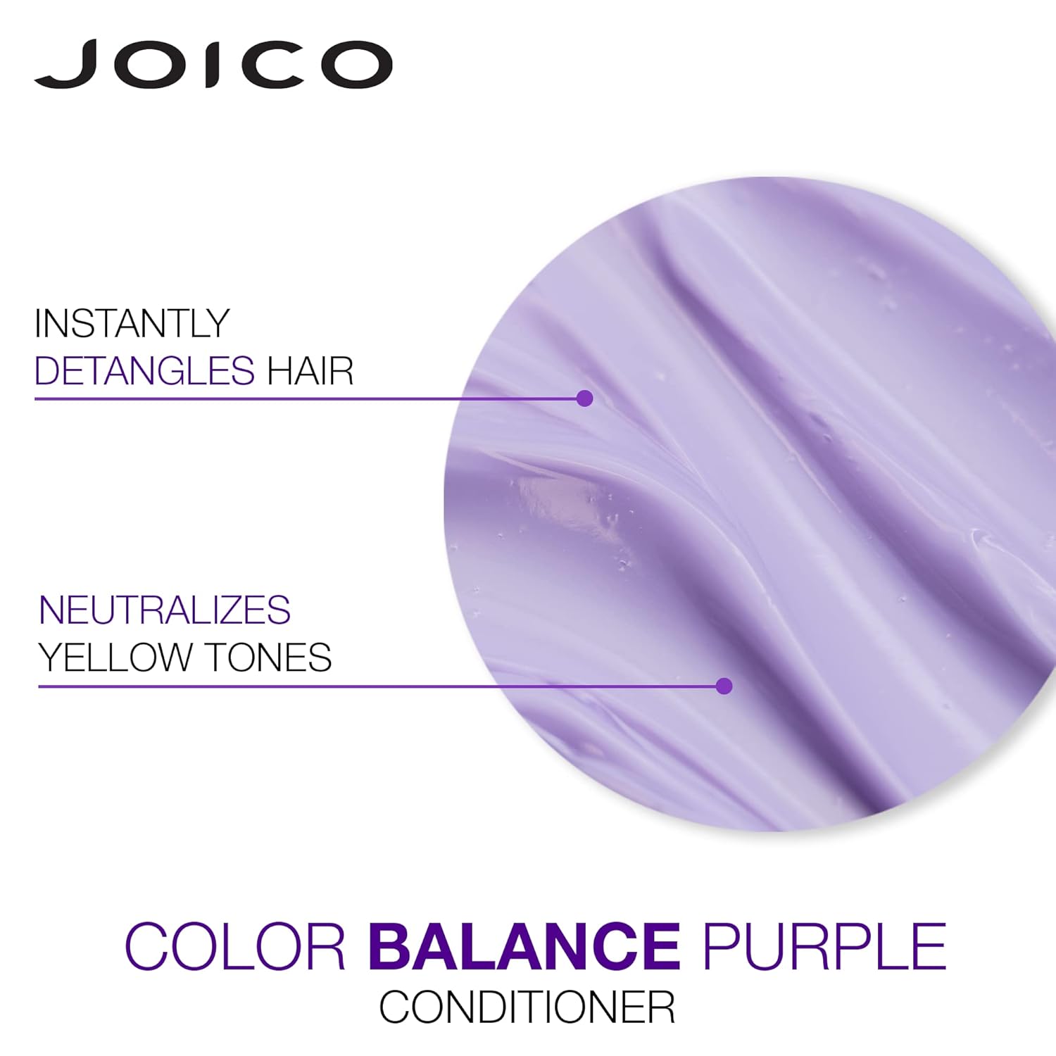 Color Balance Purple Conditioner | For Cool Blonde, Gray Hair | Eliminate Brassy Yellow Tones | Boost Color Vibrancy & Shine | UV Protection | With Rosehip Oil & Green Tea Extract | 33.8 Fl Oz | Pump : Beauty & Personal Care