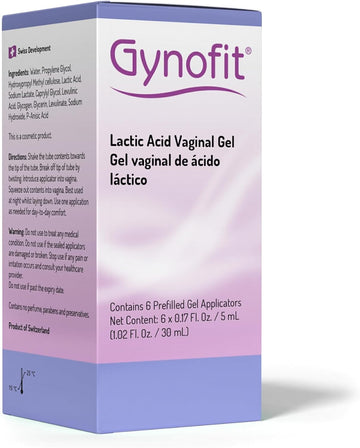 Lactic Acid Vaginal Gel – pH Balance Restorer for Vaginal Health – Prevents Itching, Burning & Odor – Hygienic Applicator – Treats & Prevents Vaginal Infections (6 Count)