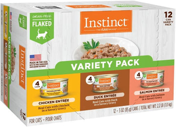 Instinct Flaked Variety Pack Wet Cat Food - 3 Ounces, 12 Pack