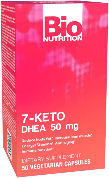 Bio Nutrition 7-Keto Dhea 50 Mg 50 Vegetarian Capsules | Promote Lean Muscle Growth | Increase Energy & Stamina | Immune Function