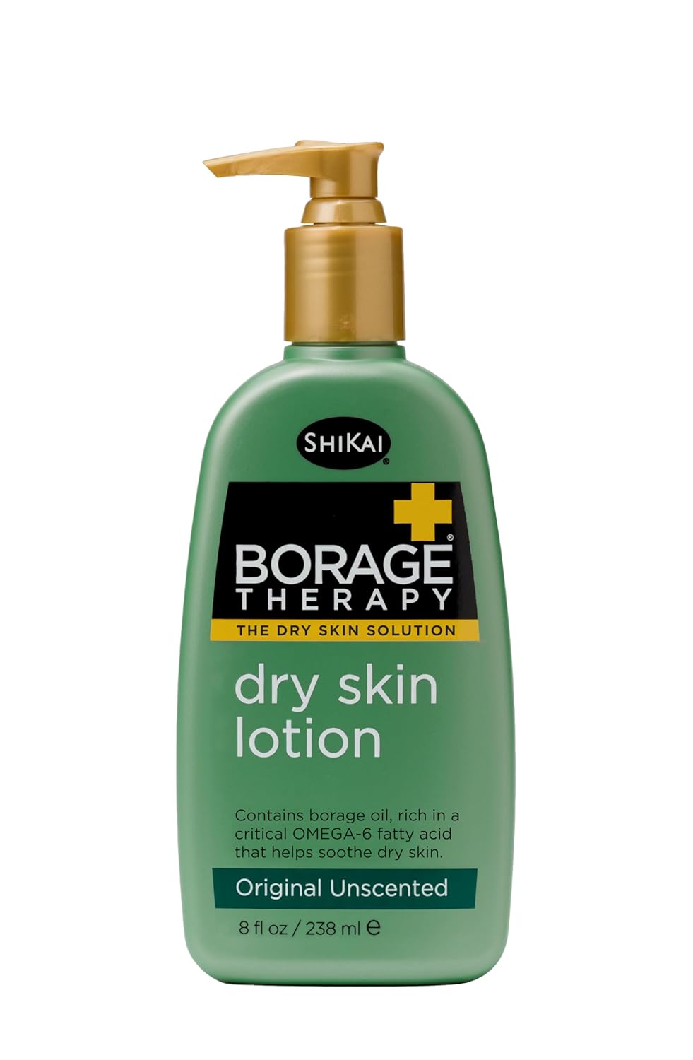 ShiKai Borage Therapy Dry Skin Lotion Body Moisturizer (8 oz) Unscented Skincare | Hydrating Lotion for Dry Hands & Body | With Oatmeal & Shea butter