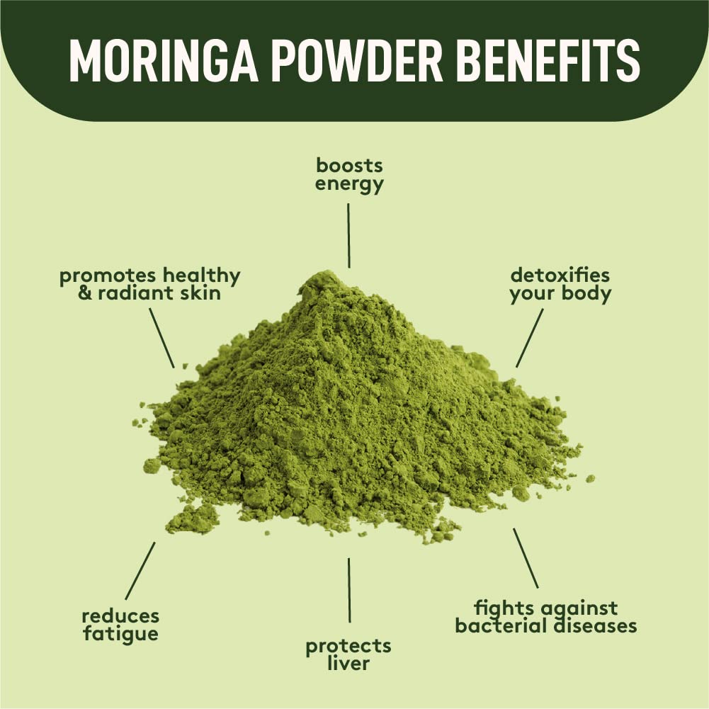 Better Alt Moringa Powder (1lb) | Make Moringa Tea, Smoothies & Recipes from Moringa Oleifera Powder | Resealable Bag | Moringa Leaf Powder Superfood (112 Servings) : Grocery & Gourmet Food