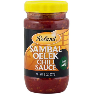 Roland Foods Sambal Oelek Sauce, 8 Ounce Bottle, Pack of 12
