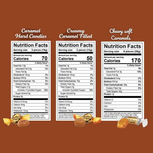 Werther'S Original Hard, Creamy Filled & Chewy Caramel Candies, 2 Lb Mix – Individually Wrapped Classic, Soft & Creamy Caramels – Made With Real Butter & Fresh Cream – Bulk Bag For Sharing