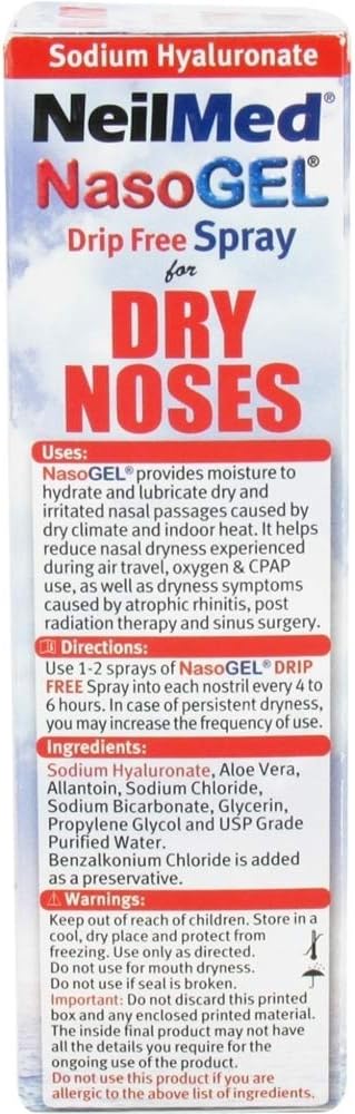 NeilMed NasoGel Drip Free Gel Nose Spray 1 oz by NeilMed