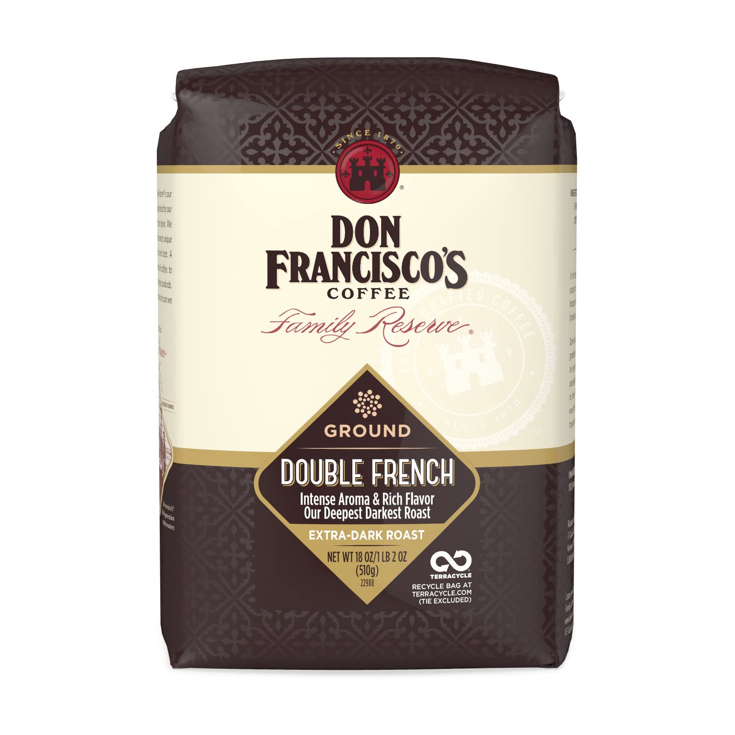 Don Francisco's Double French Dark Roast Ground Coffee (18 oz Bag)
