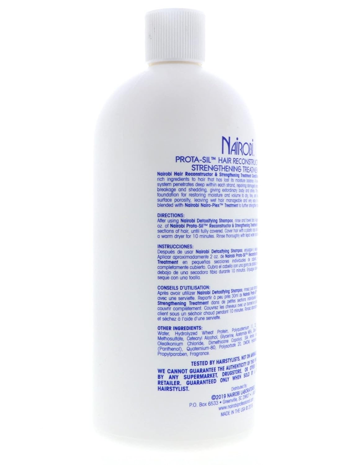 Nairobi Prota-Sil Reconstructor And Strengthening Treatment Unisex Treatment, 32 Ounce : Hair And Scalp Treatments : Beauty & Personal Care
