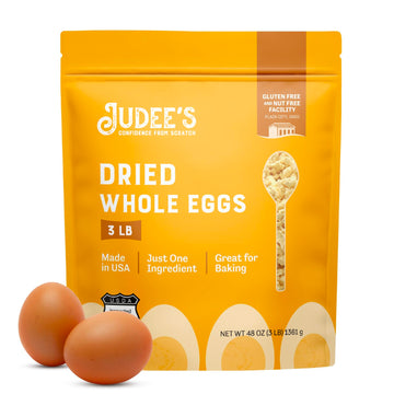 Judee’s Dried Whole Egg Powder - 3 lbs - Baking Supplies - Delicious and 100% Gluten-Free - Great for Breakfast and Camping Meals - Quick and Easy for Outdoor Preparations