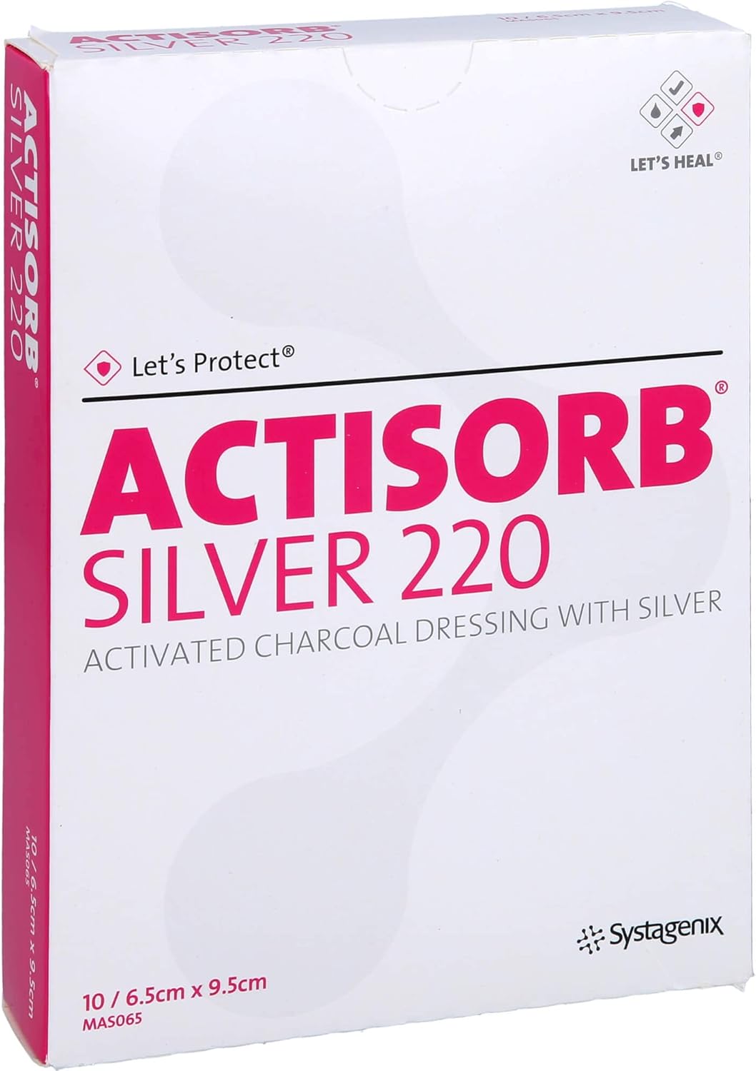 Actisorb 220 Silver 9.5 X 6.5 Cm Sterile Compresses Pack Of 10