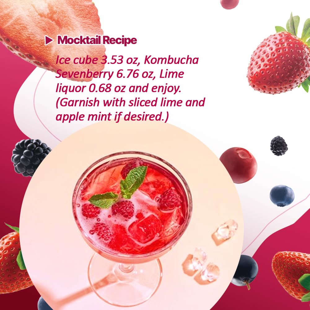 Kayfood-Kombucha-Sevenberry-Garden-Daily Zero Sugar, Diet, Gut Healthy Sparkling Beverage, Fermented Korean Drinks For Iced Tea Hot Tea, Workout T (10)