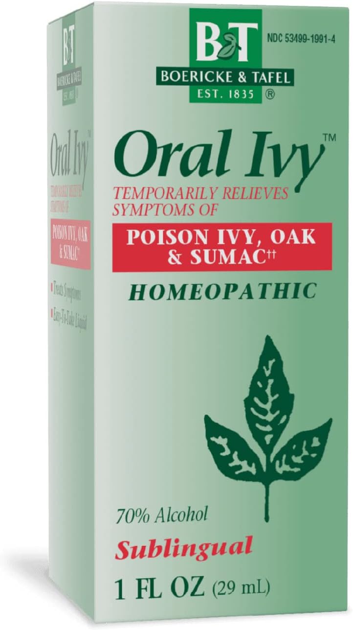 Nature'S Way Boericke & Tafel Oral Ivy Liquid, Poison Ivy & Oak Treatment**, Relieves Itching & Burning**, 1 Fl. Oz