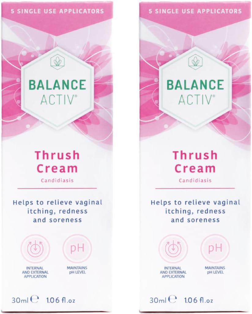 Balance Activ | Thrush Cream | Internal & External Use | Works Naturally | Relieves Thrush Symptoms & Prevents Recurrence | 5 Applicators (30ml) | Pack of 2…