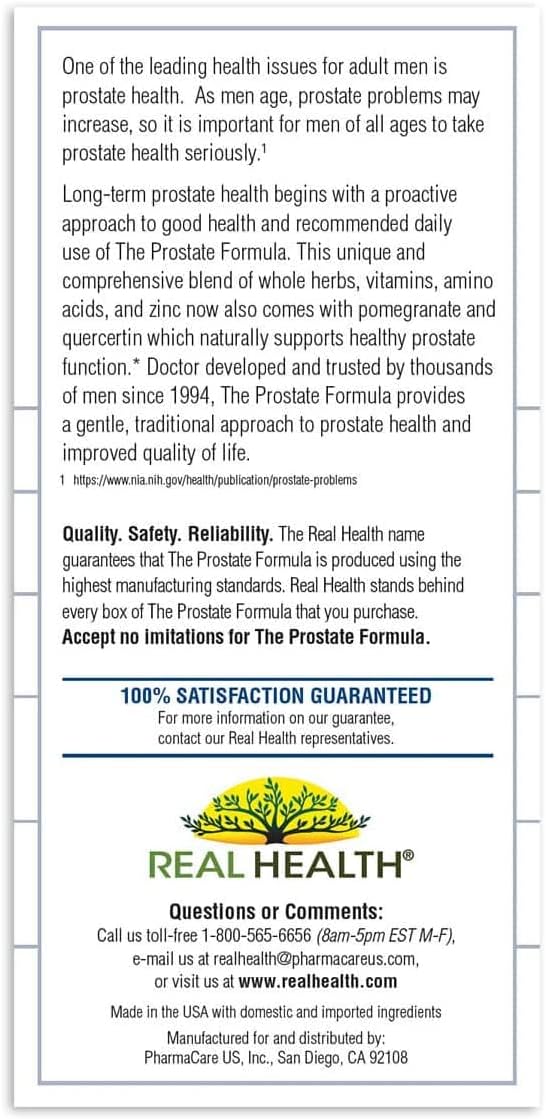Real Health Prostate Formula With Saw Palmetto 270-Tablets By Emerson Healthcare : Health & Household