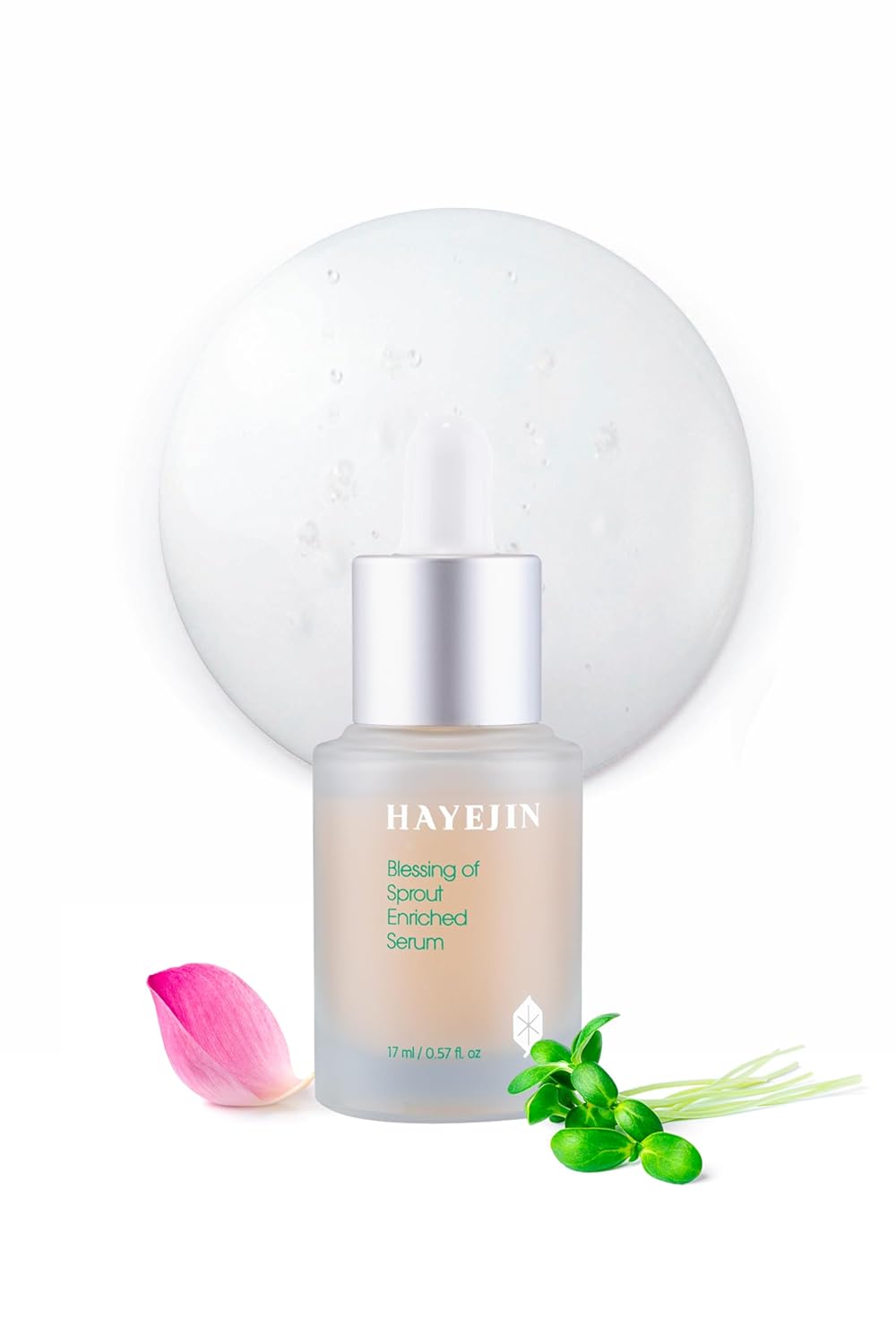 Hayejin Blessing Of Sprout Enriched Serum | Korean Skin Care Serum For Face W/Lotus & Sprouts | Hypoallergenic & Hydrating Face Serum For Glowing Skin | Skin Brightening Serum (Pack Of 1, 0.57 Fl Oz)