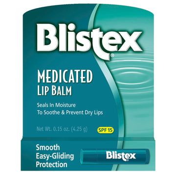 Blistex Medicated Lip Balm, 0.15 Ounce, (Pack Of 24) – Prevent Dryness & Chapping, Spf 15 Sun Protection, Seals In Moisture, Hydrating Lip Balm, Easy Glide Formula For Full Coverage