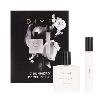 Dime Beauty 7 Summers Perfume Set (87 Value) - Includes 50 Ml + Travel Size 10 Ml, Sweet Floral Scent, Clean Fragrance Eau De Toilette For Women, Hypoallergenic