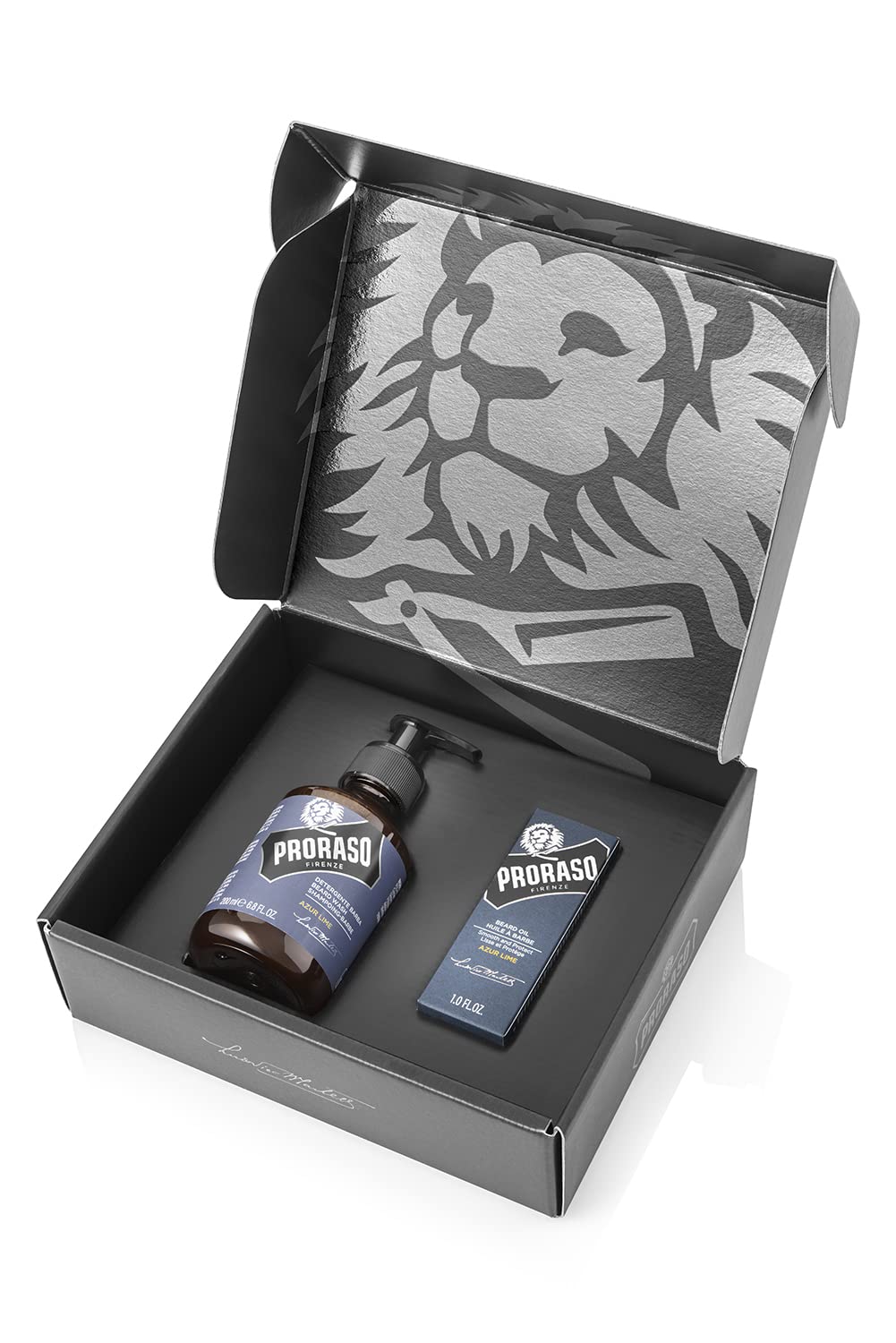 Proraso Beard Care Kit For Men, Beard Wash & Oil With Azure Lime To Tame, Cleanse & Detangle Full, Thick And Coarse Beards, Azure Lime : Beauty & Personal Care