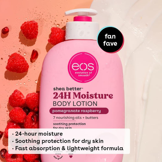 eos Shea Better Body Lotion Set- Jasmine Peach & Pomegranate Raspberry, 16 fl oz, 2-Pack