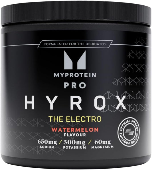 Myprotein PRO x HYROX The Electro | Advanced Electrolyte Watermelon Hydration Powder | 650mg Sodium & 300mg Potassium | Supports Hydration, Muscle Function & Recovery | Vegan-Friendly | 30 Servings : Amazon.co.uk: Health & Personal Care