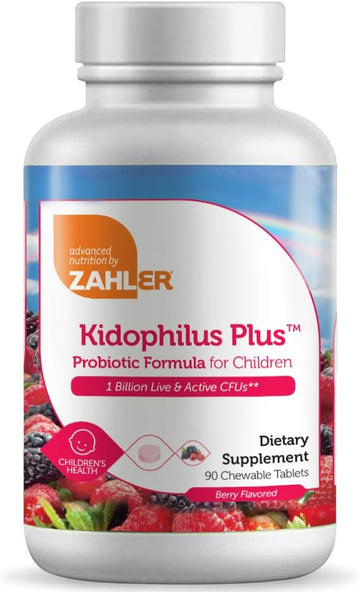 Zahler Kidophilus, Kids Probiotic, Great Tasting Probiotics For Kids, Certified Kosher (90 Count)